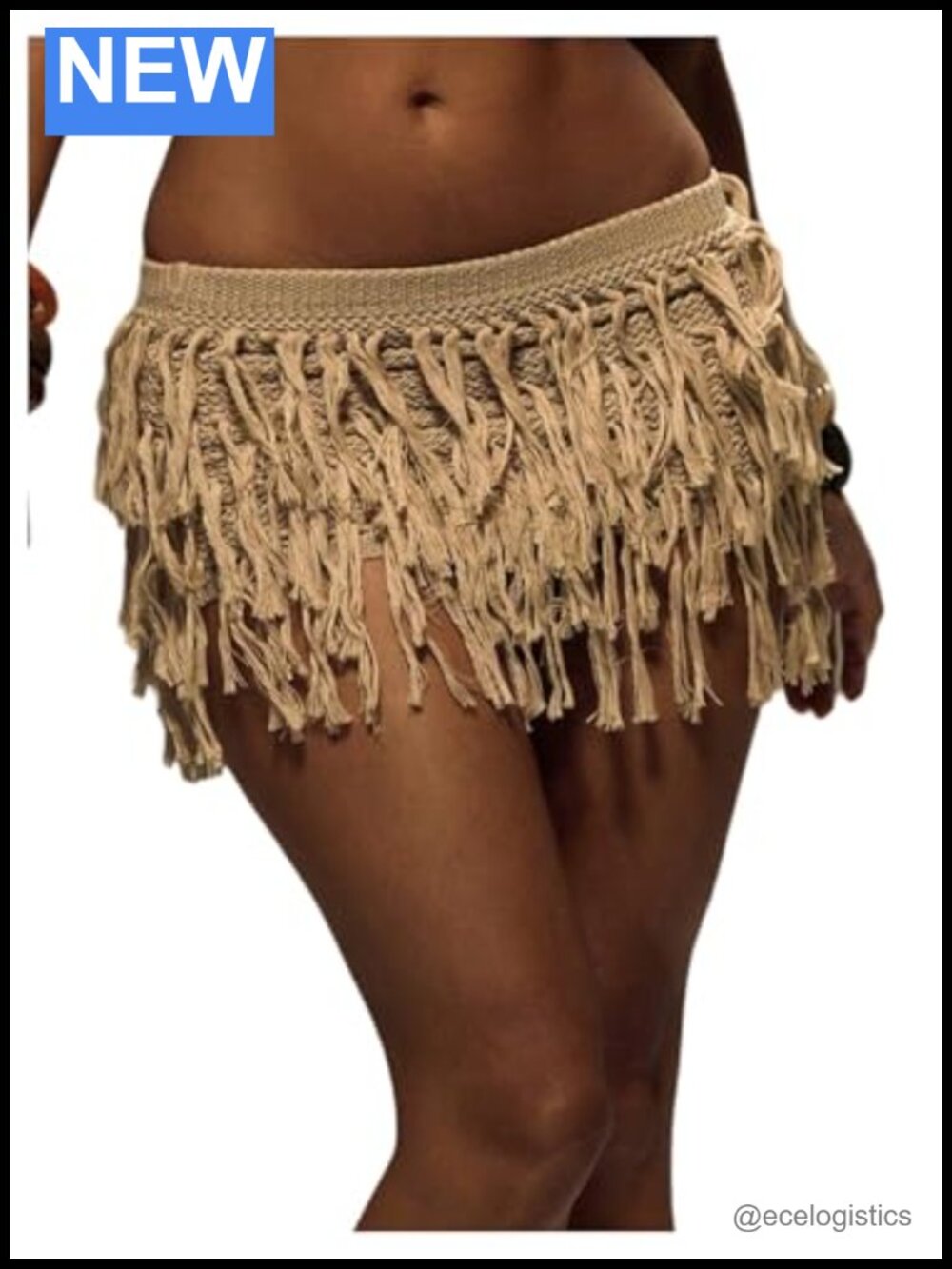 Boho Fringe Crochet Micro Skirt Bodycon Mini Skirt Festival Outfits